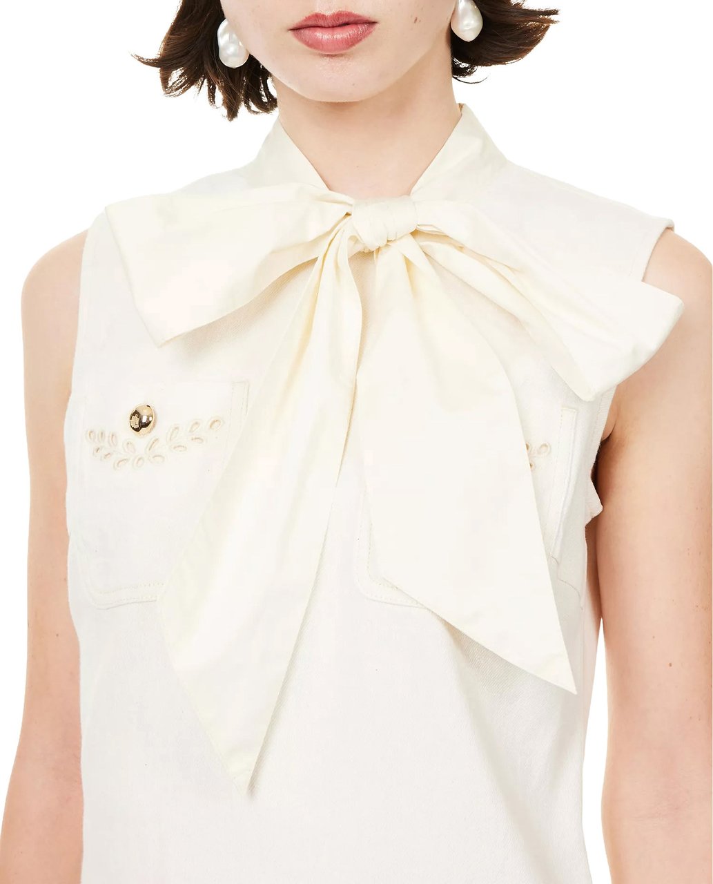 Self-Portrait dress ecru Wit