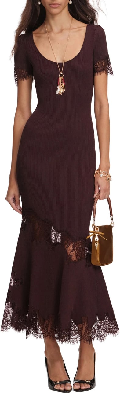 Self-Portrait dress brown Bruin