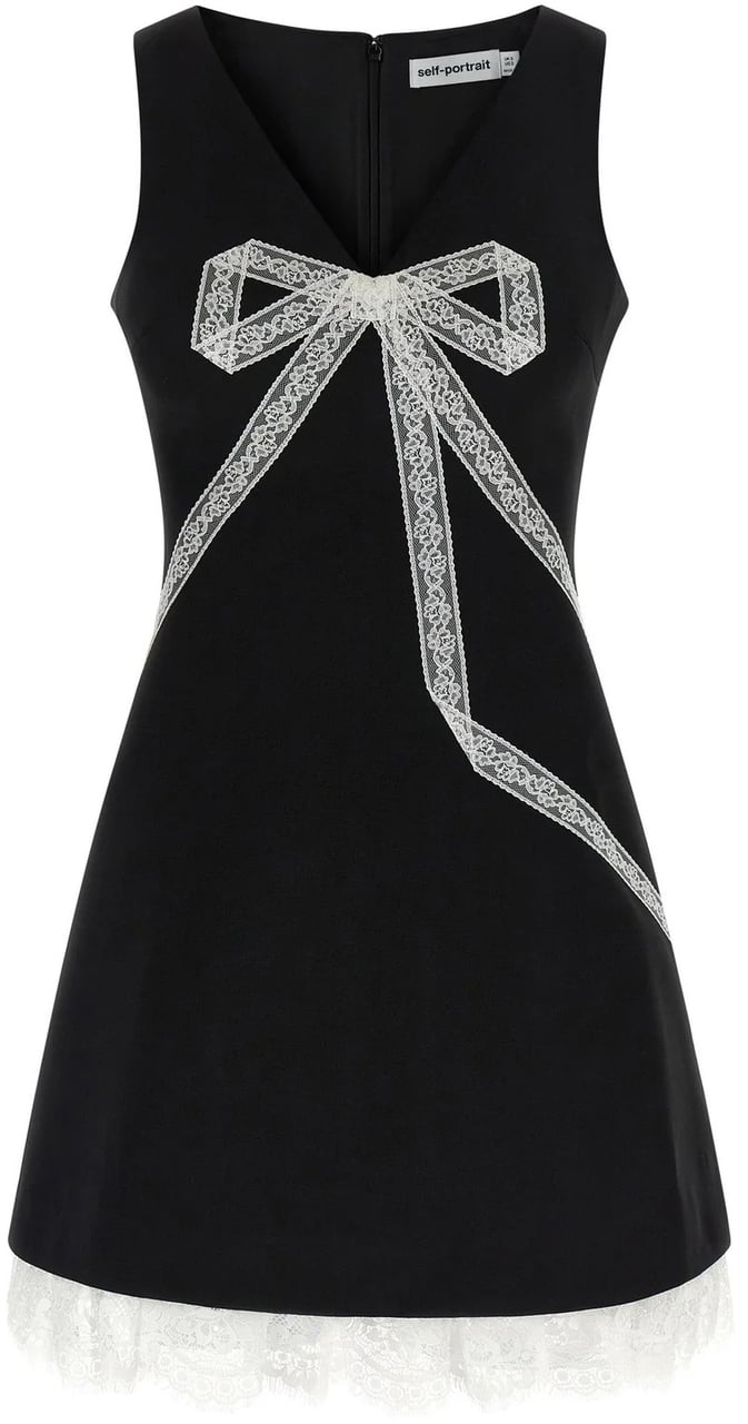 Self-Portrait dress black Zwart