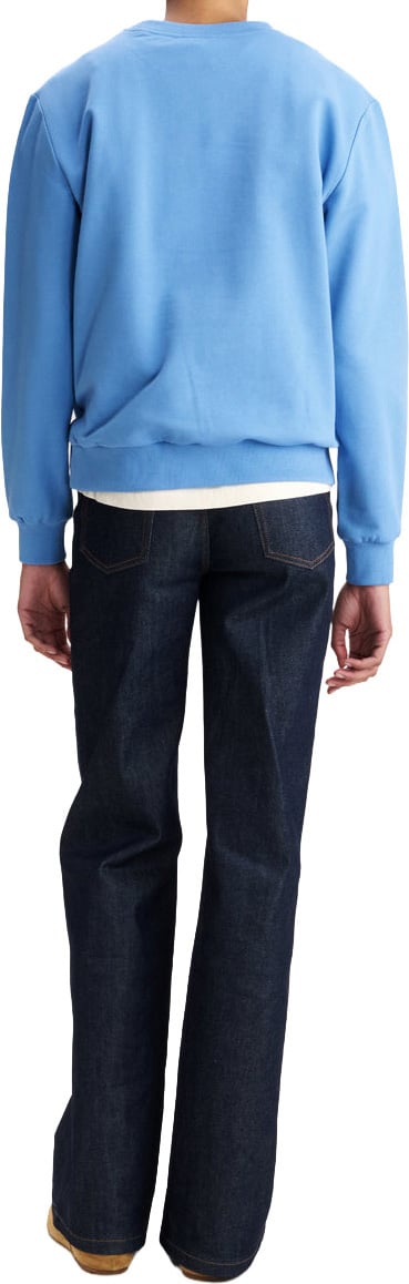 A.P.C. sweater mid blue Blauw