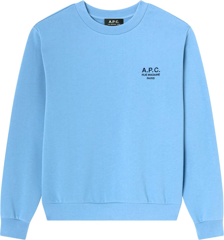 A.P.C. sweater mid blue Blauw