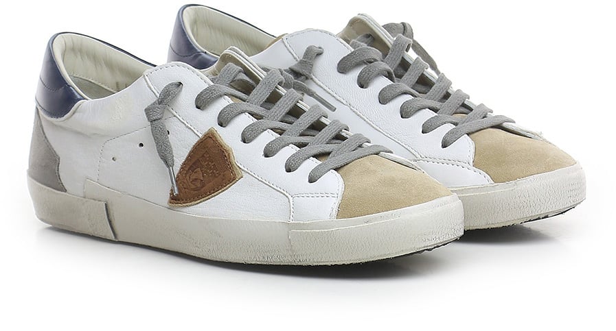 Philippe Model sneakers prsx white camel Wit