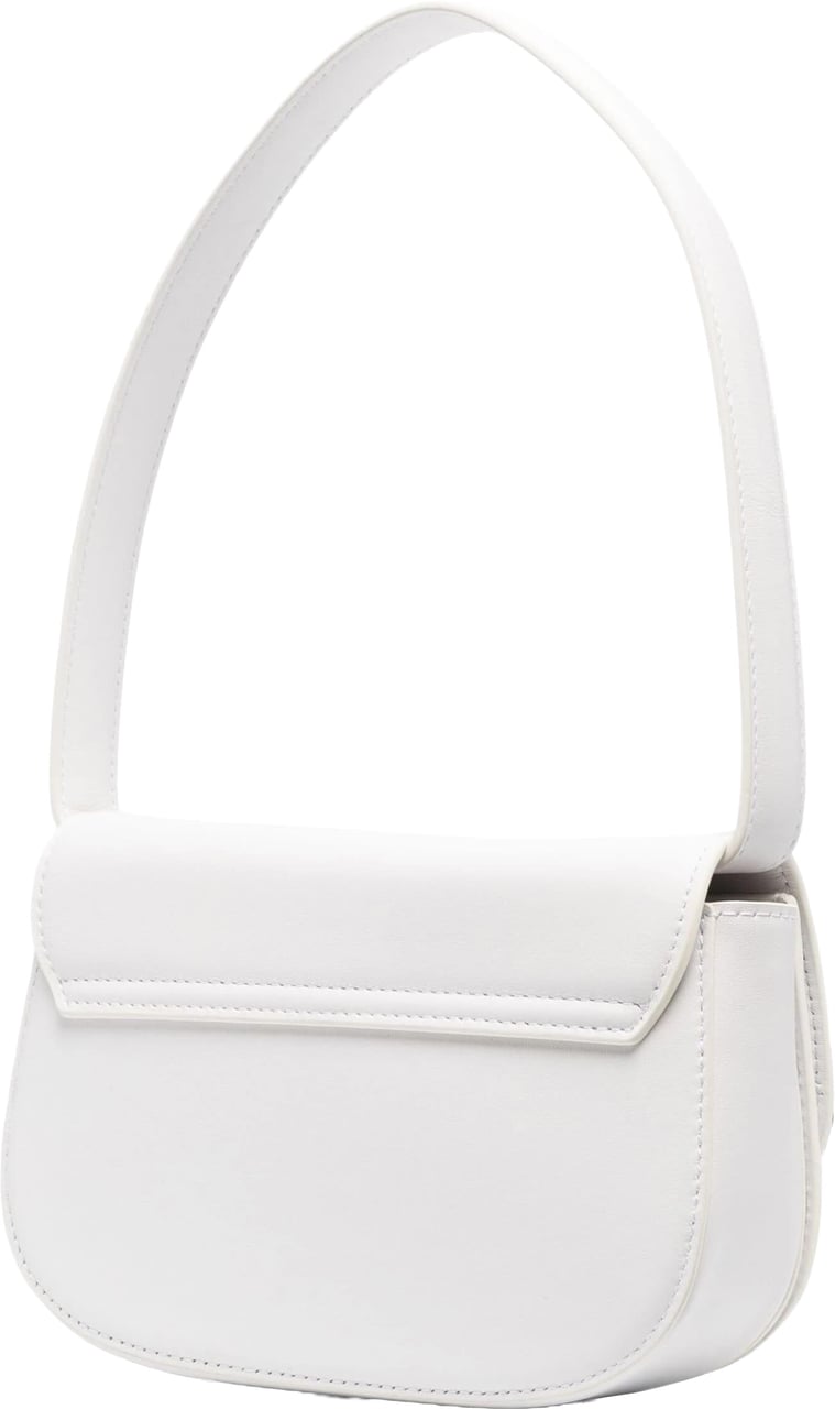 Diesel White 1DR Nappa Leather Shoulder Bag Wit