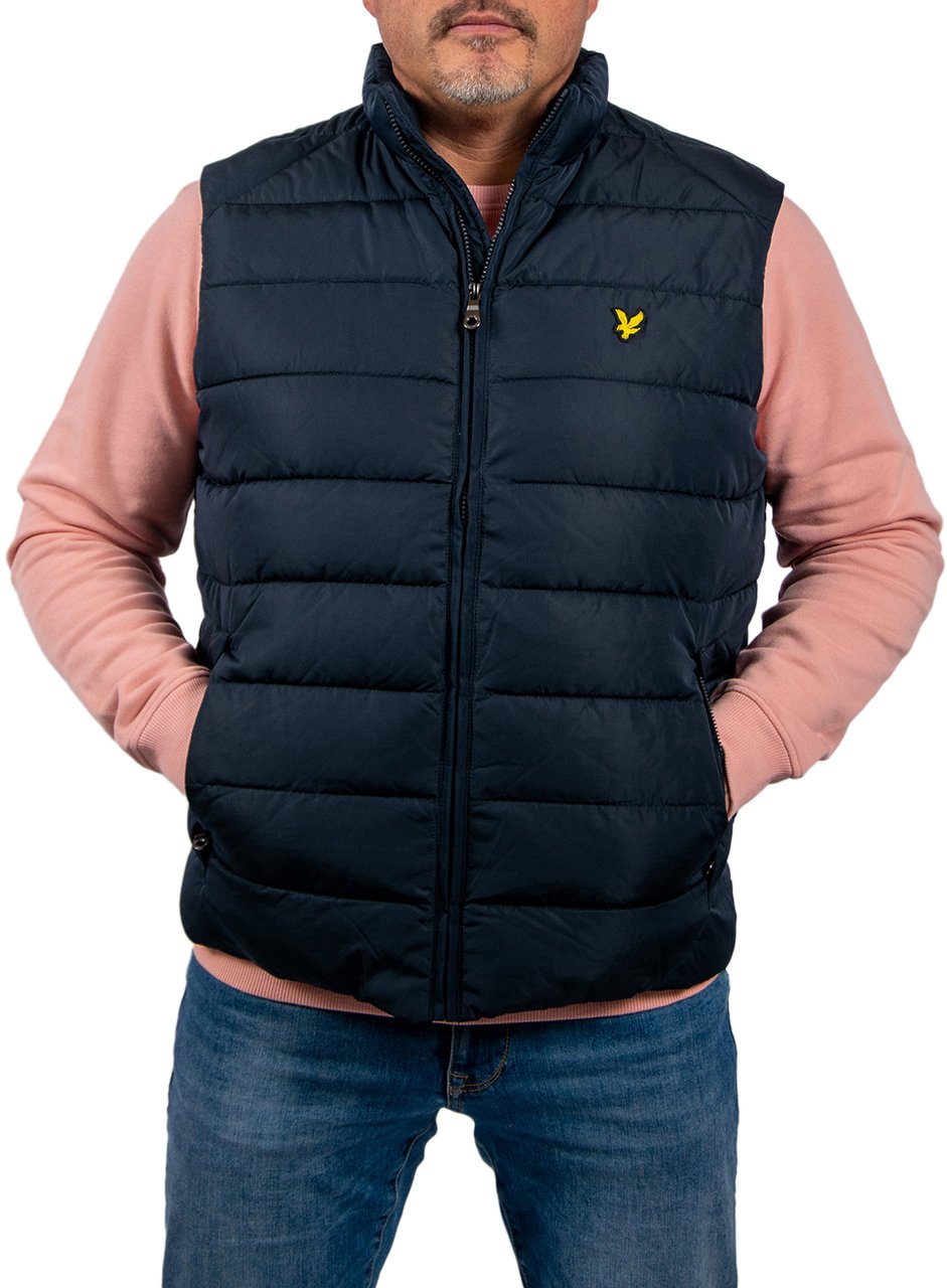 Lyle & Scott Lyle&scott Quilted Gilet Bodywarmers Donkerblauw Jk2401v Blauw
