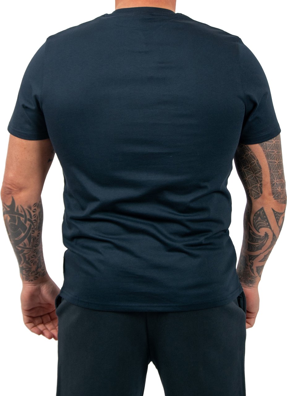 Lyle & Scott Lyle & Scott Supermarket Embroidered T-Shirt Blauw
