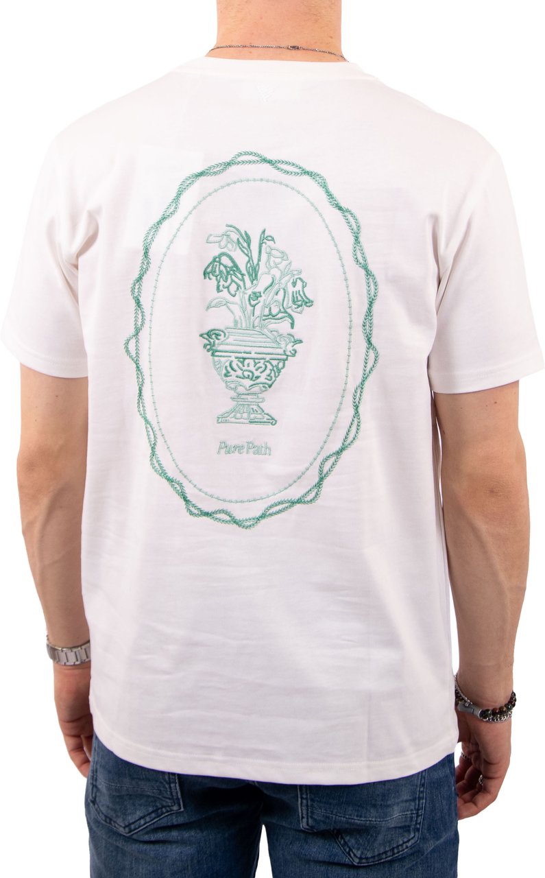 Pure Path Pure Path Embroidered Vase T-Shirt Beige