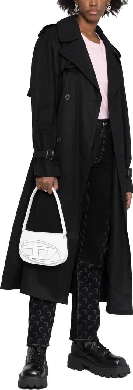 Diesel White 1DR Nappa Leather Shoulder Bag Wit