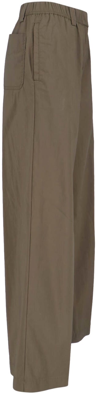 Aspesi Wide Cotton Blend Trousers – Green Groen