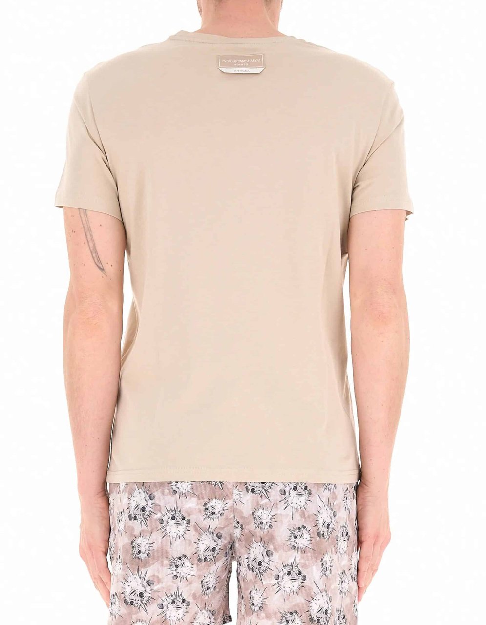 Emporio Armani Blowfish Print Tee Taupe Taupe