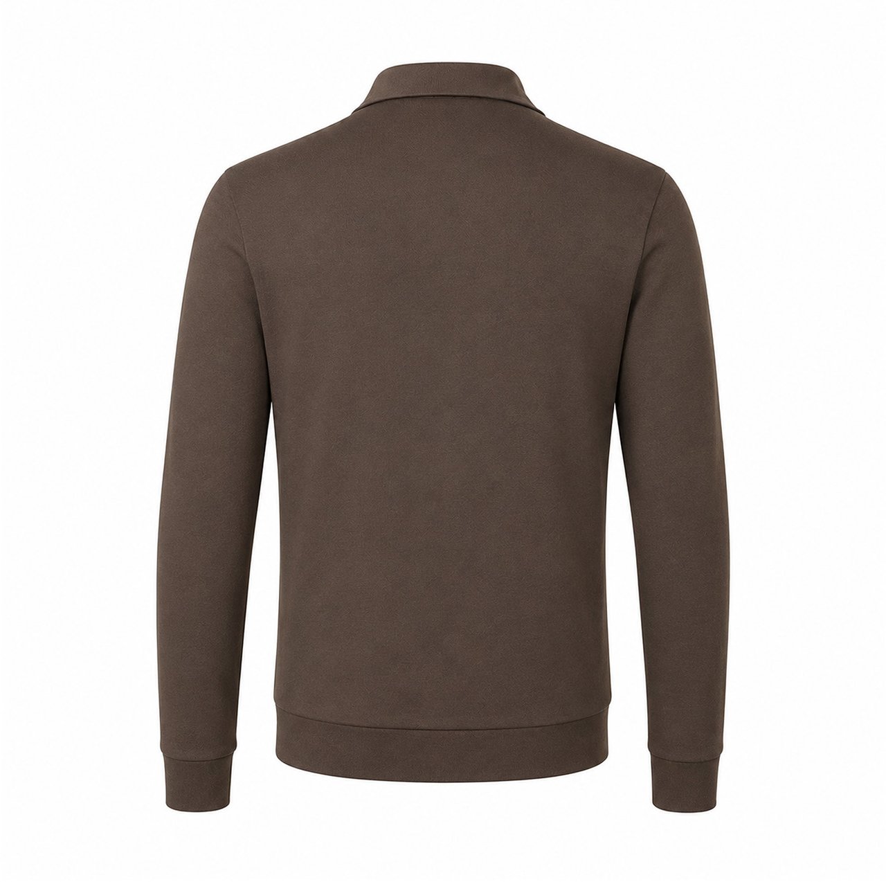 Stefan Brandt Polo lange mouw Lim 3B bruin Bruin