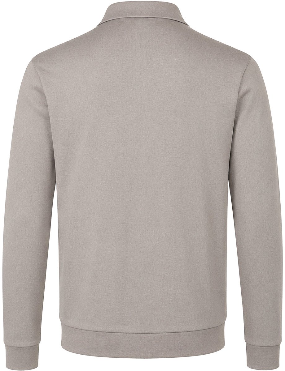 Stefan Brandt Polo lange mouw Lim 3B greige Grijs