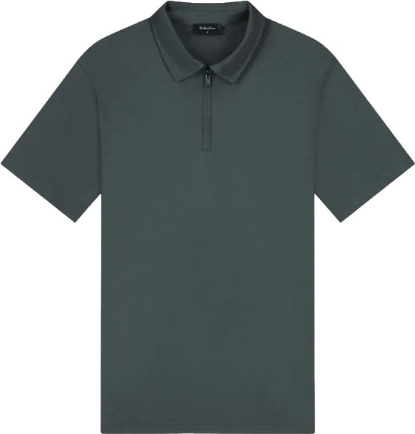 TriaD'oro Polo Zip Short sleeve Dark Grey Grijs