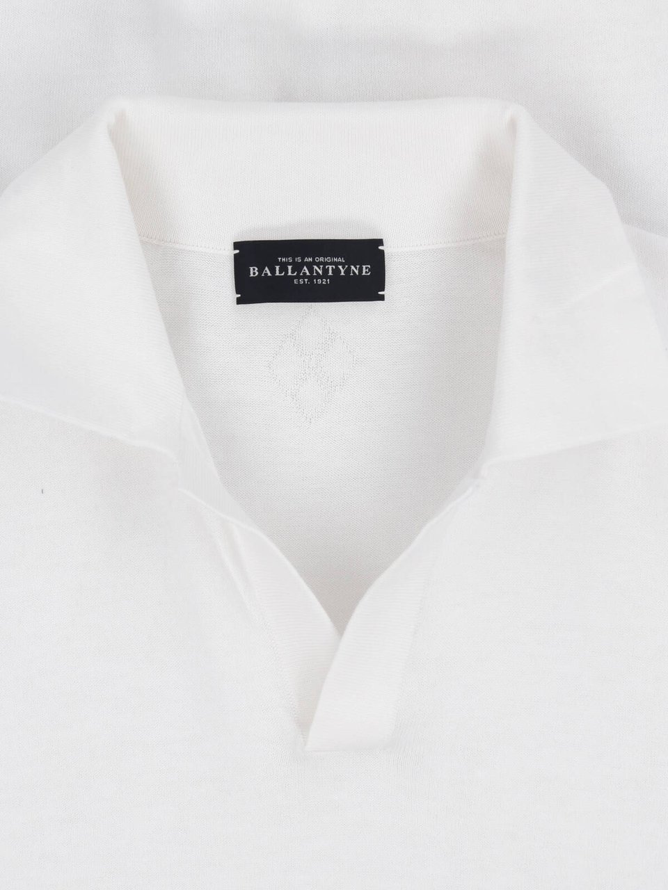 Ballantyne White Classic Relaxed Cotton Polo Shirt Wit