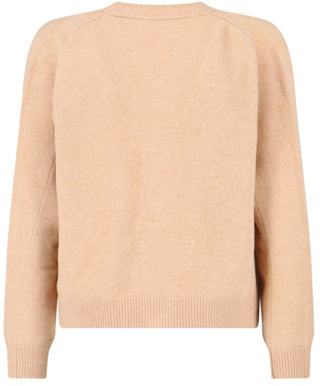 Maison Margiela "Four Stitches" Wool Cardigan – Beige Neutraal