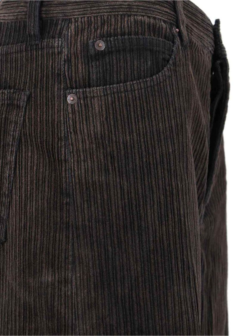 Frame Tailored Brown Trousers With Mid-Rise Waist Bruin