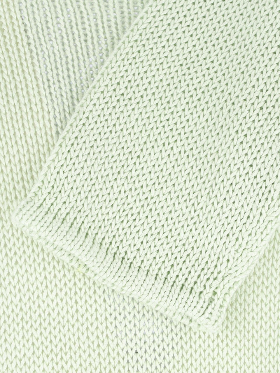 Giorgio Armani Green Round Neck Linen Blend Sweater Groen