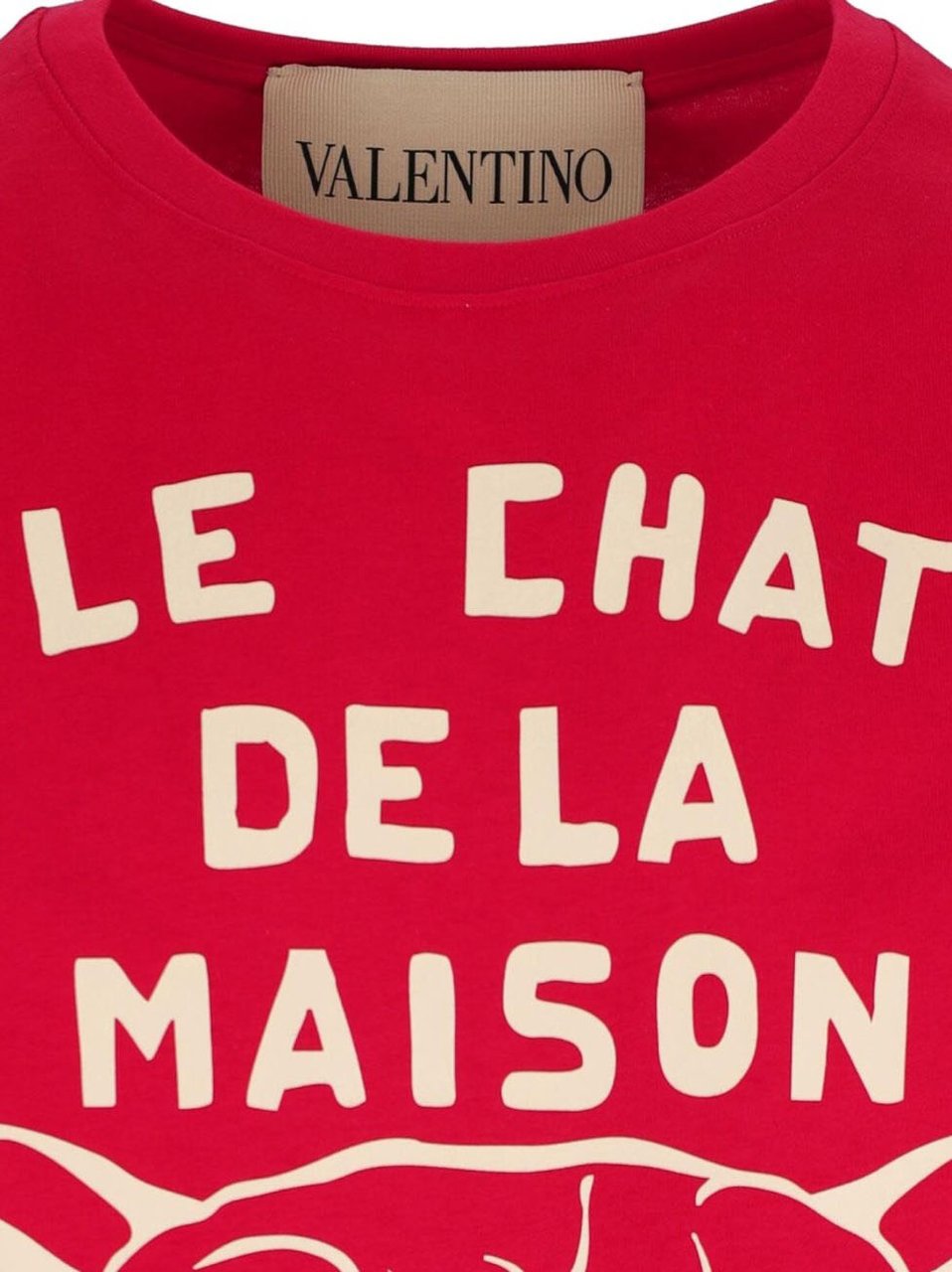 Valentino "Le Chat De La Maison" T-Shirt – Red Rood