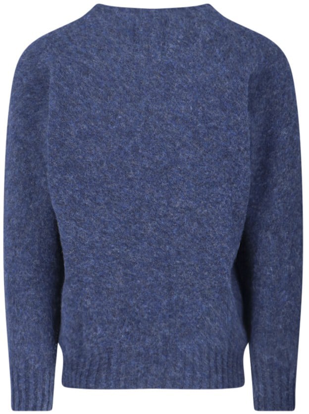 Howlin Classic Round Neck Sweater With Comfortable Fit And Soft Texture Blauw