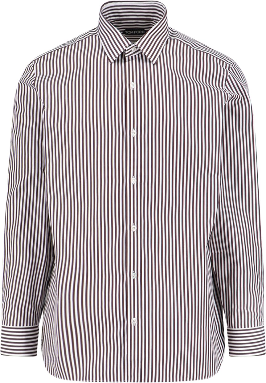 Tom Ford Tailored Shirt with Subtle Sheen – Brown Bruin