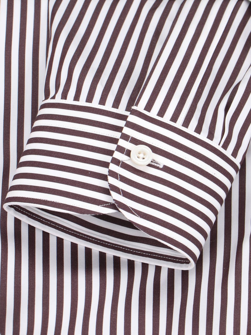 Tom Ford Tailored Shirt with Subtle Sheen – Brown Bruin