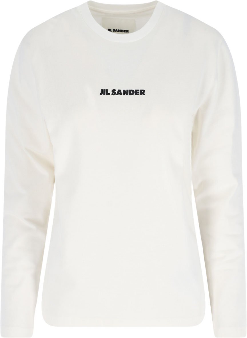 Jil Sander Logo Sweater – White Neutraal