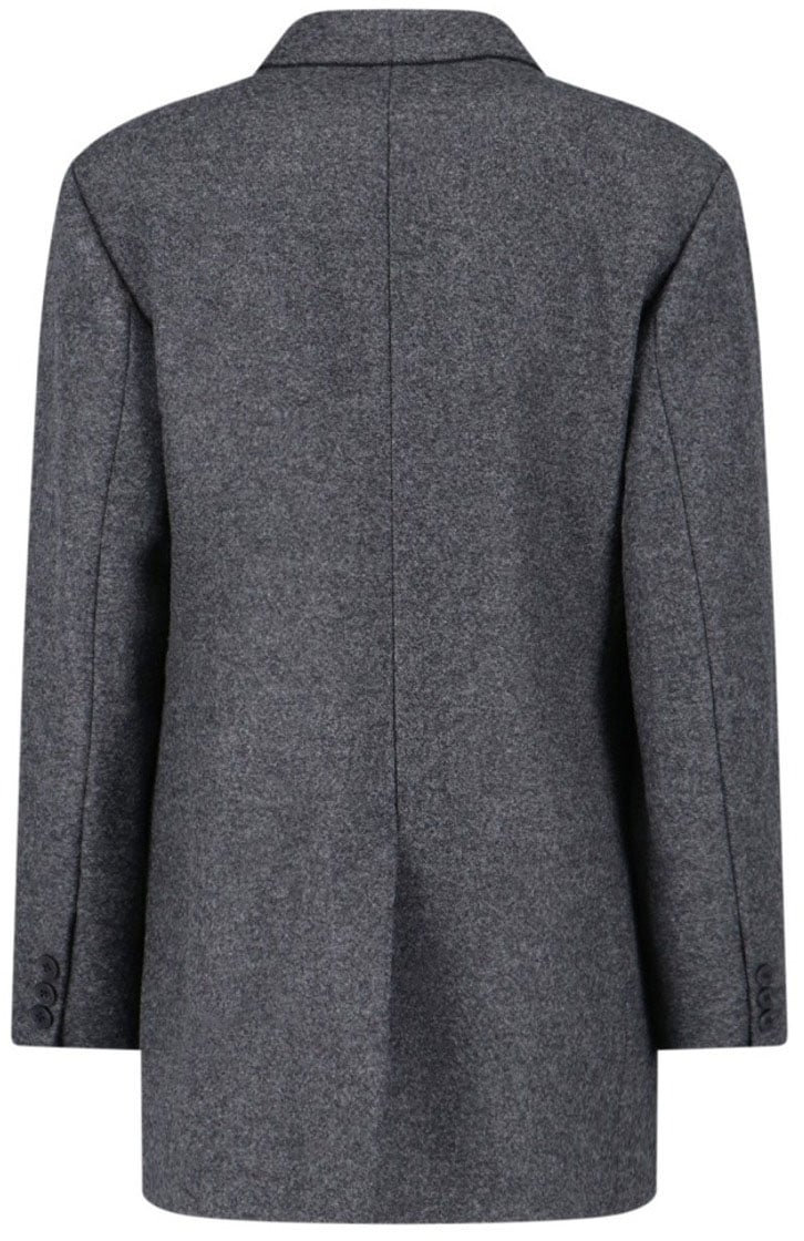 Isabel Marant Double-Breasted Coat – Grey Grijs