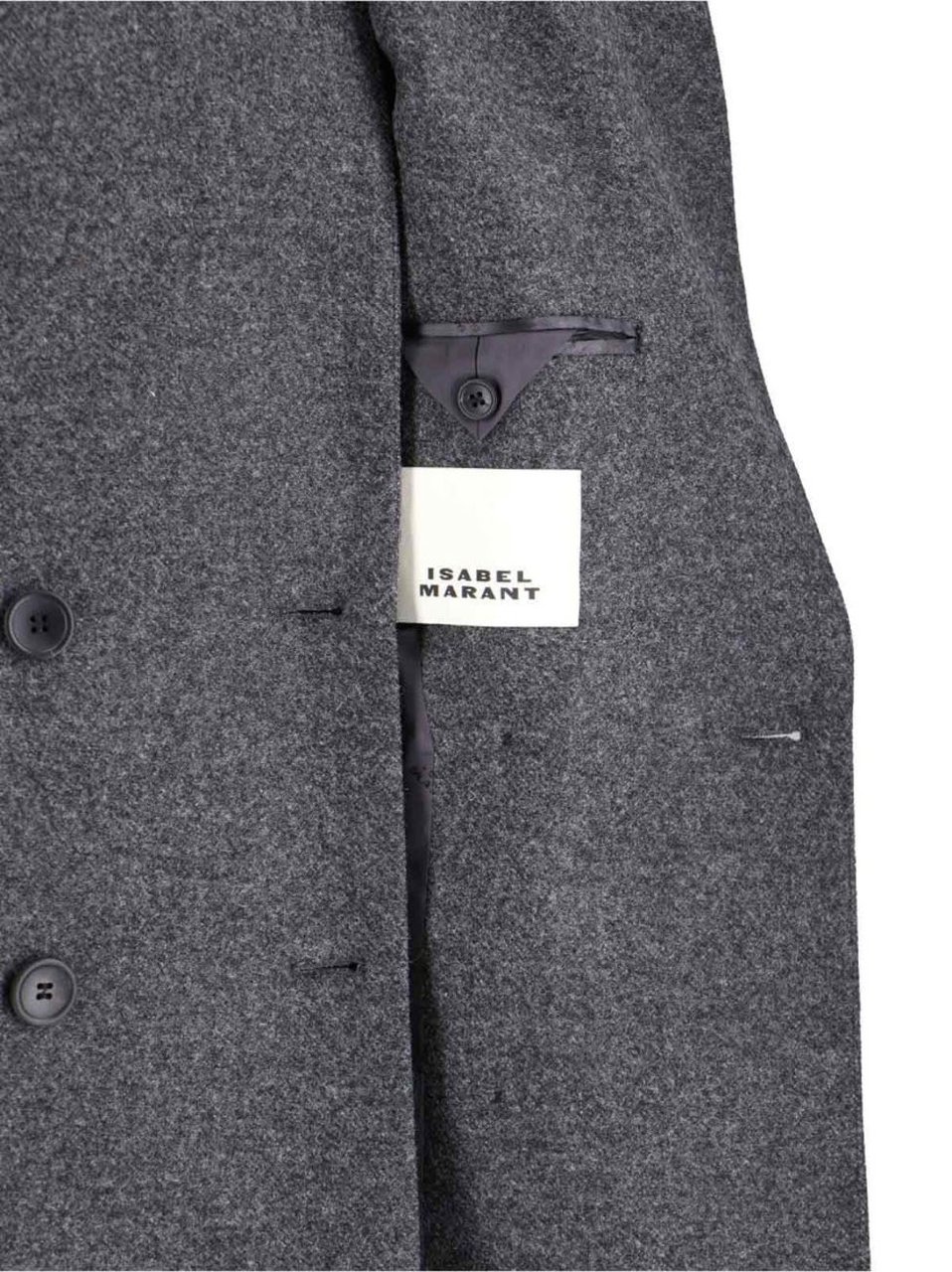 Isabel Marant Double-Breasted Coat – Grey Grijs