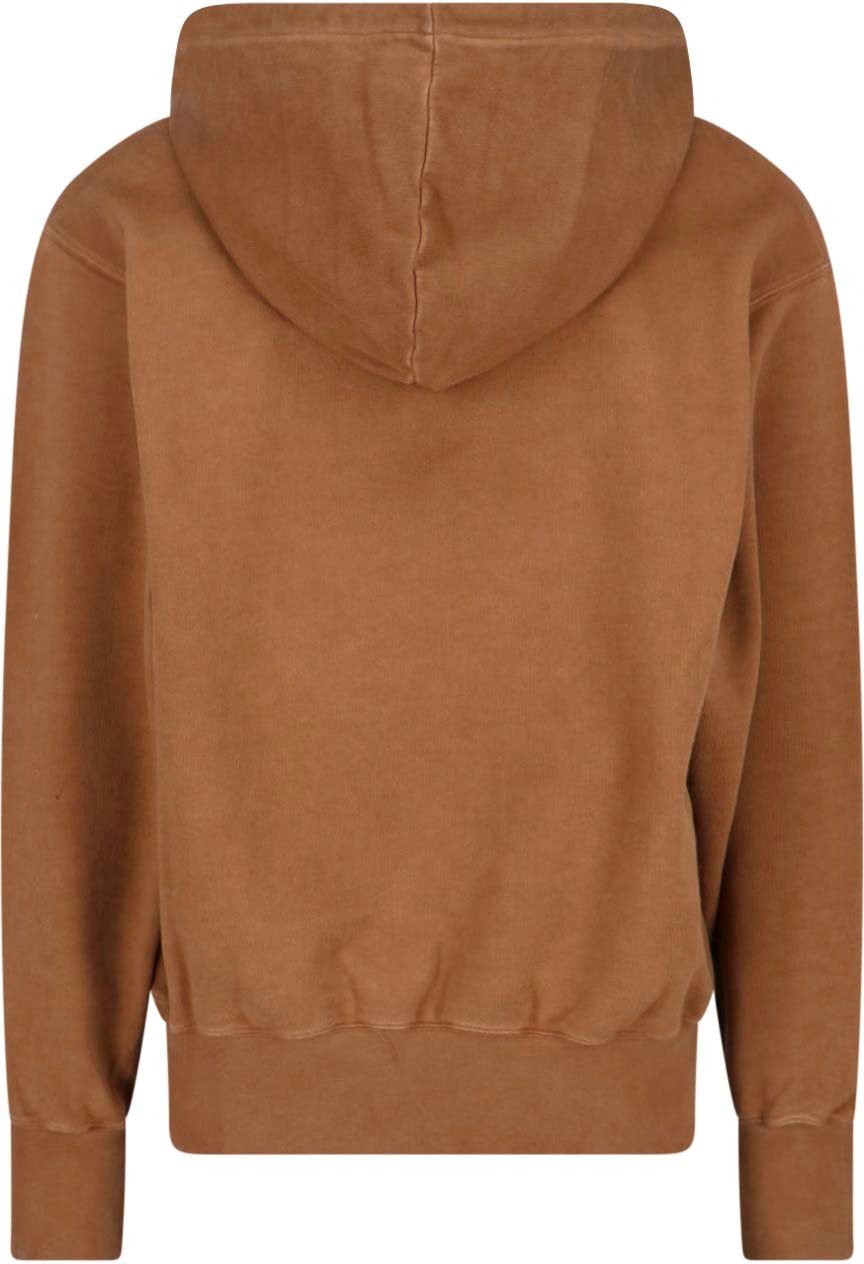Dsquared2 Classic Knit Brown Hooded Sweatshirt With Relaxed Fit Bruin
