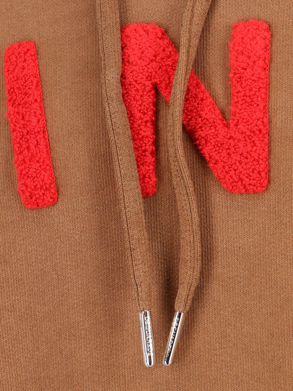 Dsquared2 Classic Knit Brown Hooded Sweatshirt With Relaxed Fit Bruin