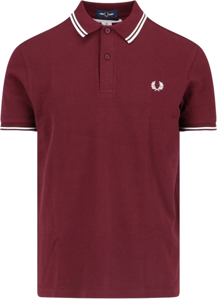 Comme des Garçons Shirt Logo Polo Shirt In Burgundy Cotton Bruin