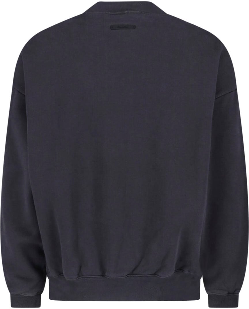 Fear of God Black Relaxed Fit Arched Logo Sweatshirt Zwart