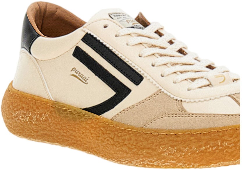 Puraai Beige Vintage Series Buttercream Sneakers Neutraal