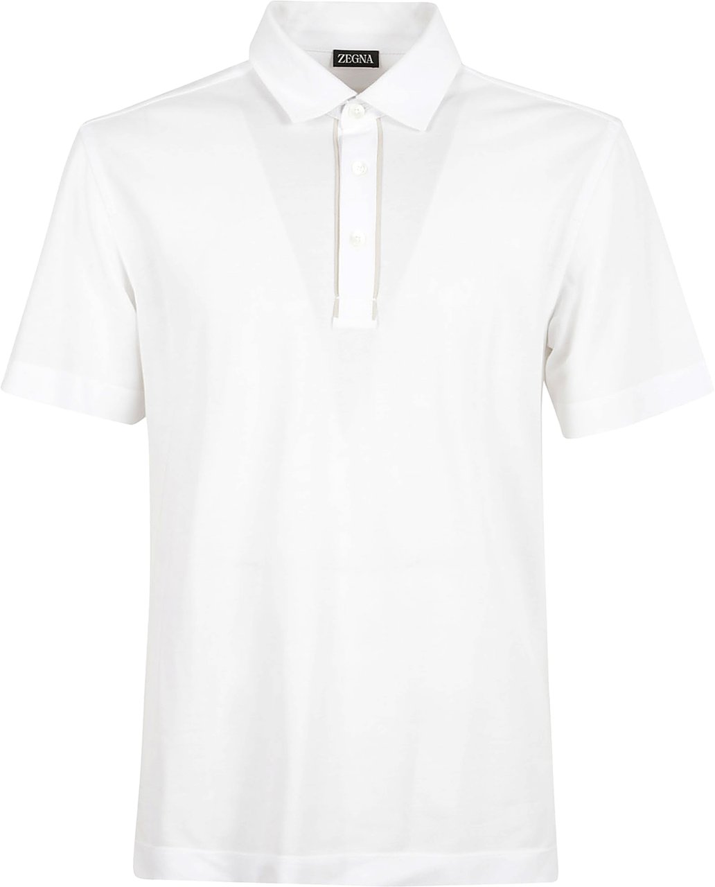 Zegna Classic Short-Sleeve Polo Shirt With Textured Weave Wit