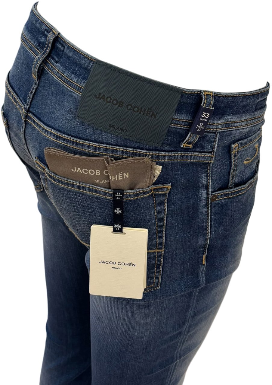Jacob Cohen Jeans Nick Slim midblue Blauw
