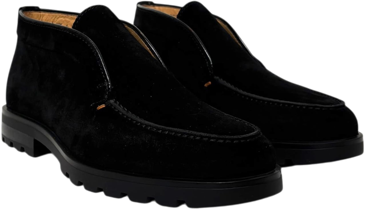 Santoni instapper Detroit Gomma Rock zwart Zwart