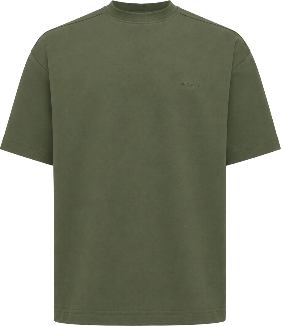 Genti Essential Tee Green Groen