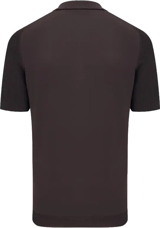 Genti Polo Half Zip Bordeaux Rood