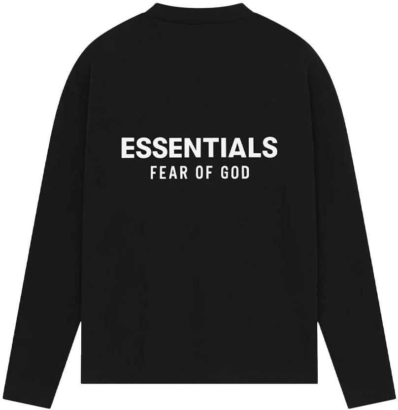 Fear of God essentials long sleeve Zwart