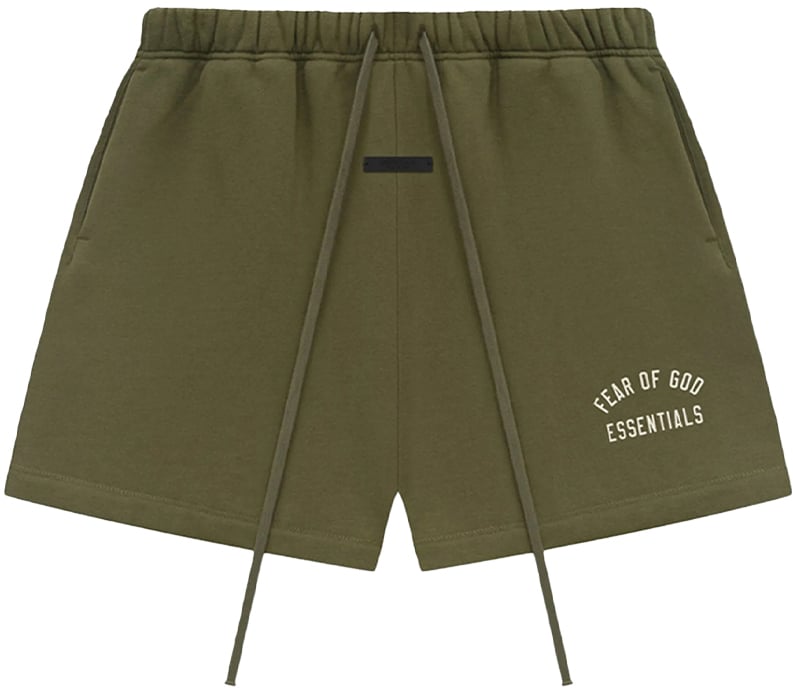 Fear of God Essentials Fleece Soccer Shorts Groen