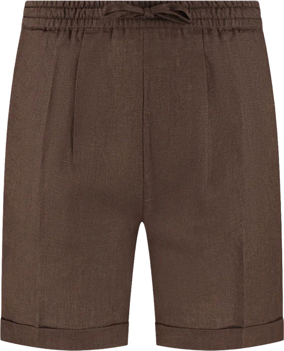 Aurélien Linen Shorts C Chocolate Bruin