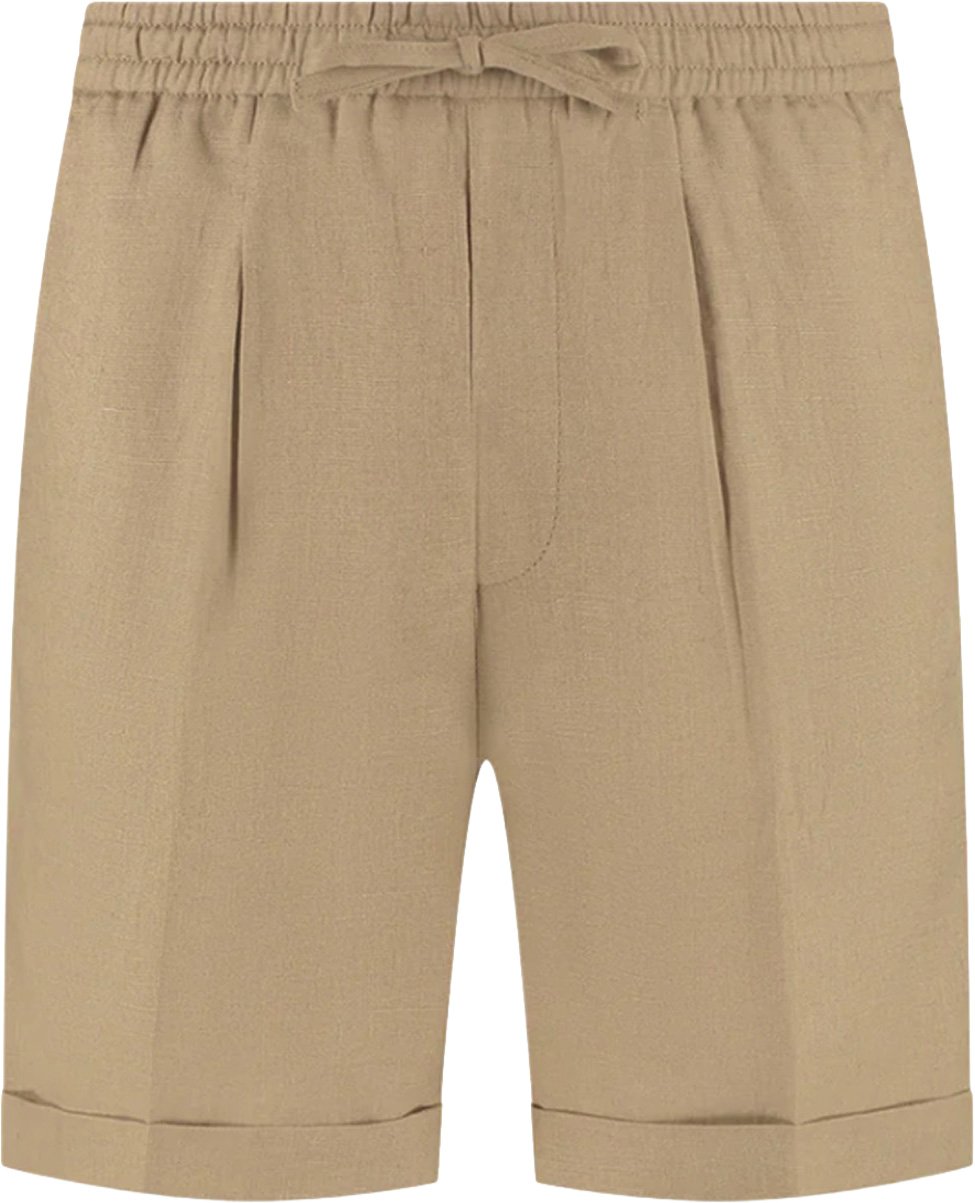 Aurélien Linen Shorts C Dark Taupe Taupe