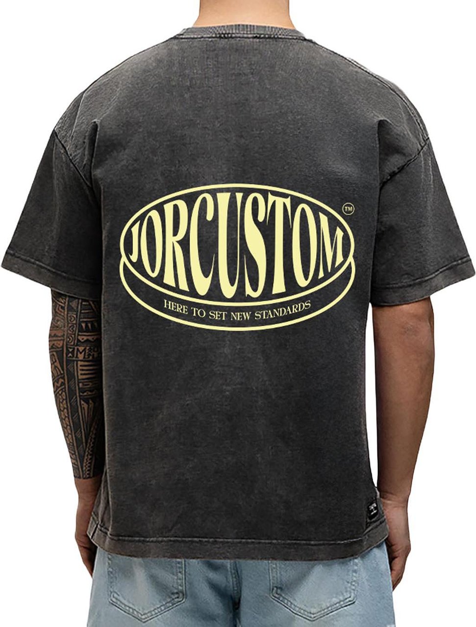 JORCUSTOM Stretched Loose Fit T-Shirt grijs Grijs