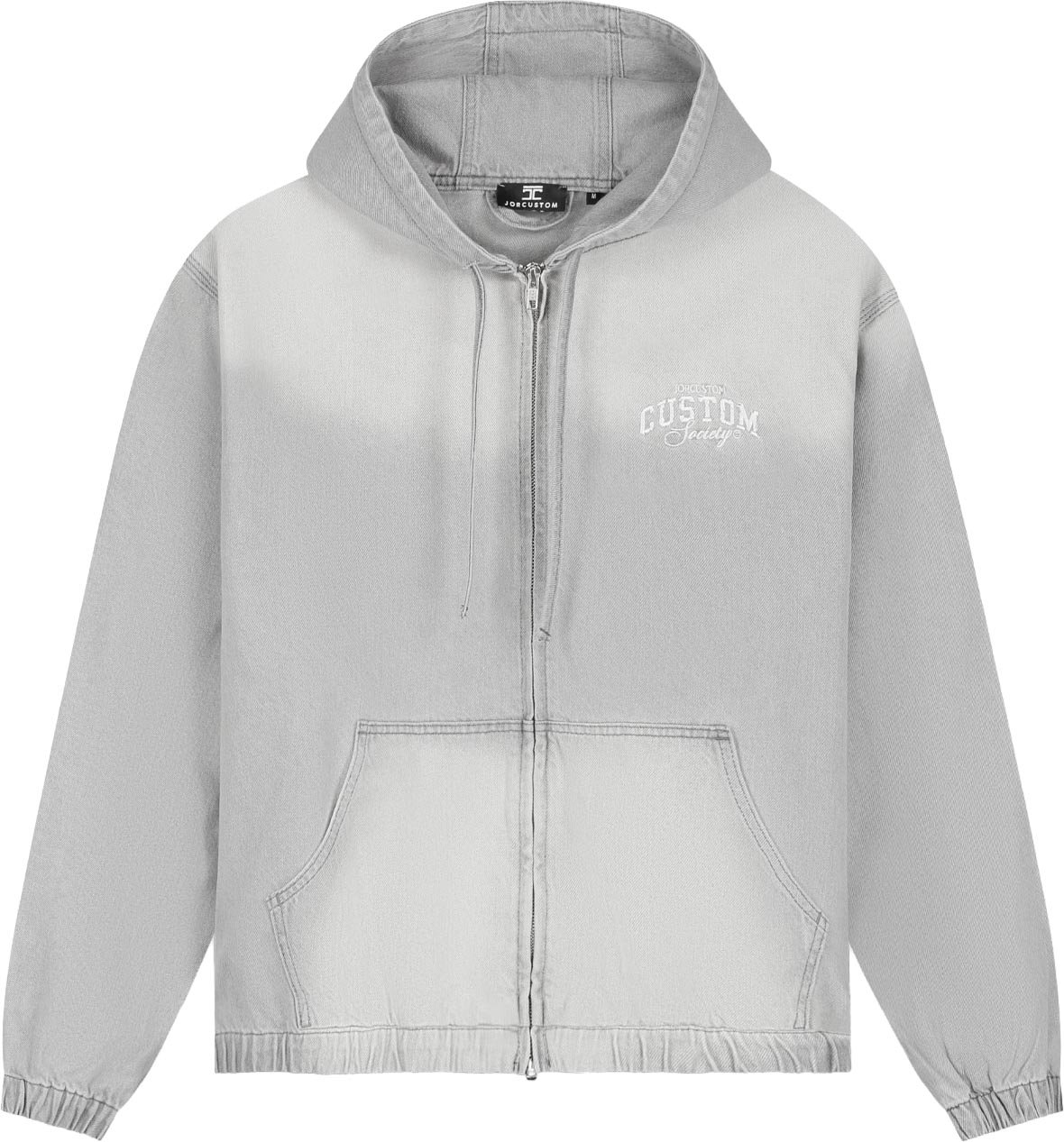 JORCUSTOM CustomSociety Denim Hooded Jacket Grijs