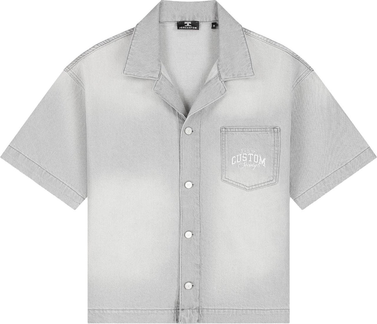 JORCUSTOM CustomSociety Denim Short Sleeve Grijs