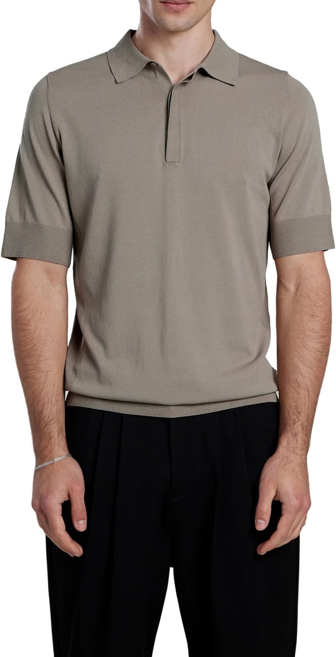 Aeden Nickos Knit Polo Vetiver Groen
