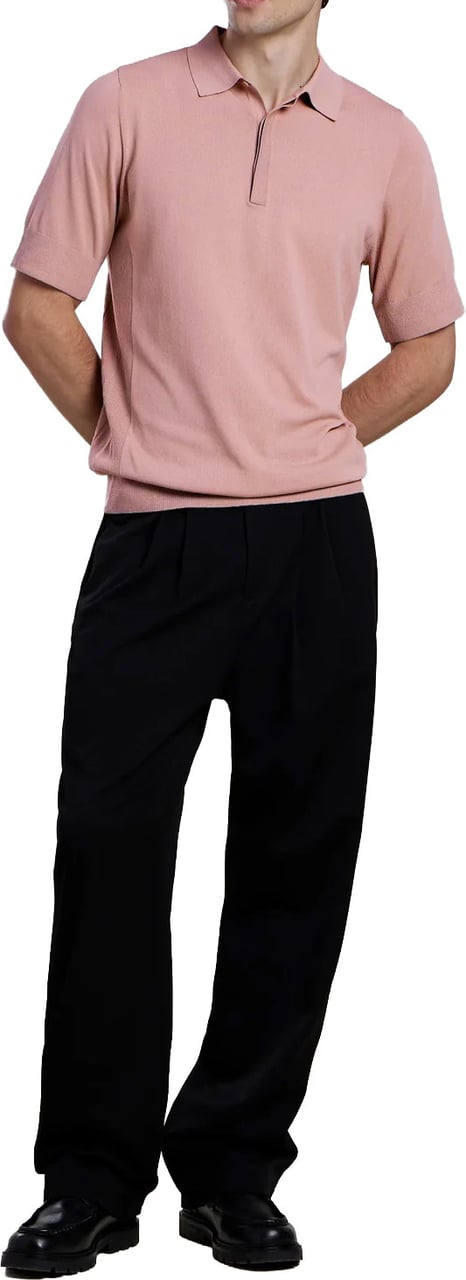 Aeden Nickos Knit Polo Ash Rose Roze