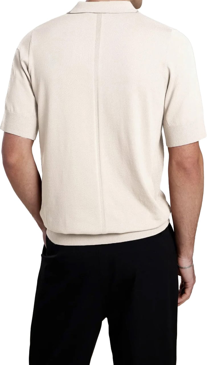 Aeden Nickos Knit Polo Summer Sand Beige