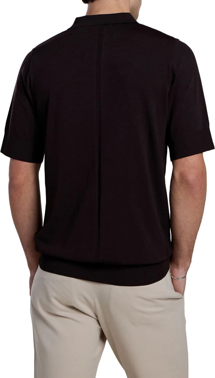 Aeden Nickos Knit Polo Ganache Bruin