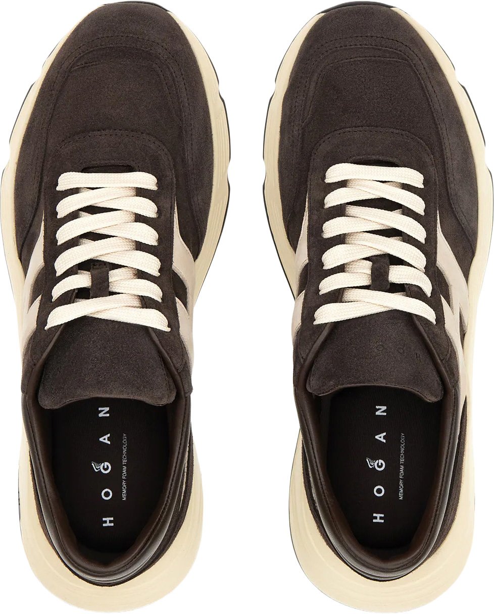 HOGAN sneaker Hyperlight suede brown Bruin