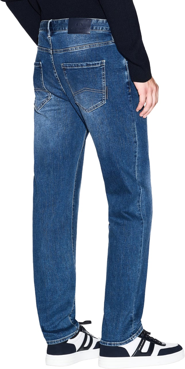 Armani Exchange Blue Denim Jeans Blauw